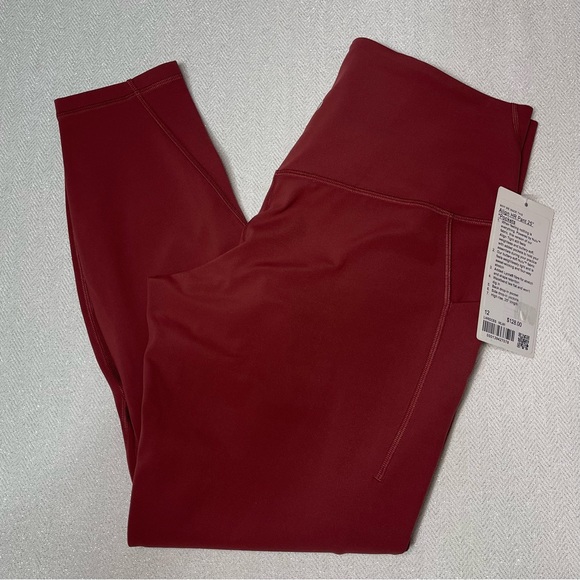Lululemon Align High Rise Pants Leggings with Pockets Mulled Wine 12 Nwt - Picture 5 of 11